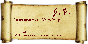 Jeszenszky Virág névjegykártya