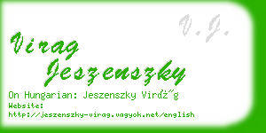 virag jeszenszky business card